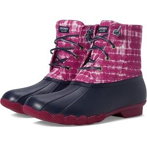 Sperry Women's Tie-Dye Duck Boots - Navy and Pink